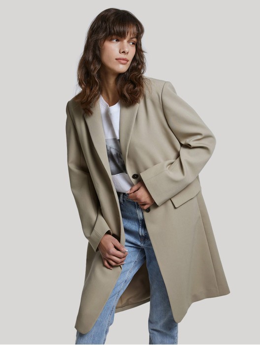 Midi Semi-notched Blazer