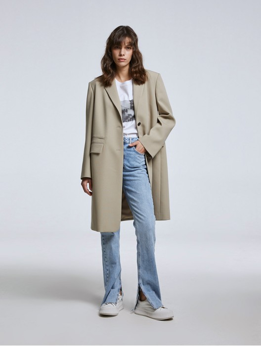 Midi Semi-notched Blazer